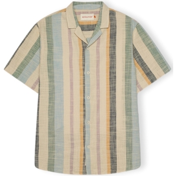 tekstylia Męskie Koszule z długim rękawem Revolution Cuban Shirt S/S 3918 - Dustgreen Wielokolorowy
