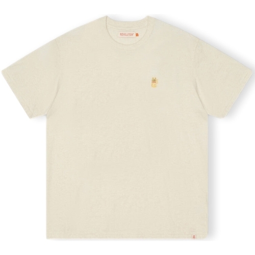 tekstylia Męskie T-shirty i Koszulki polo Revolution T-Shirt Loose 1366 LUC - Offwhite/Mel Biały