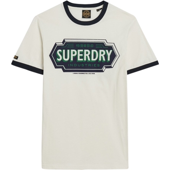 tekstylia Męskie T-shirty z krótkim rękawem Superdry 235501 Biały