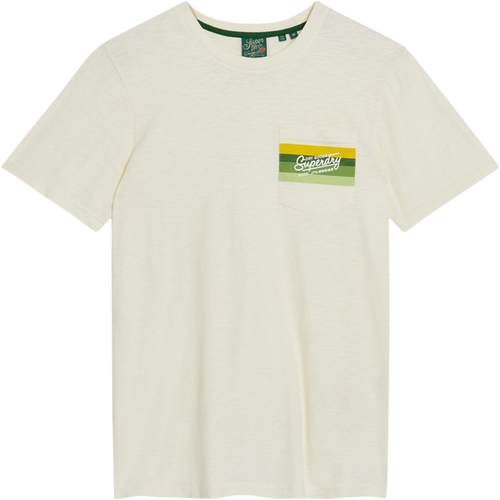 tekstylia Męskie T-shirty z krótkim rękawem Superdry 235540 Beżowy