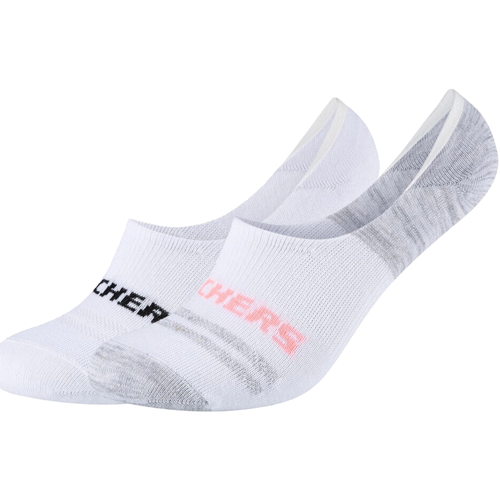Dodatki Stopki Skechers 2PPK Mesh Ventilation Footies Socks Biały