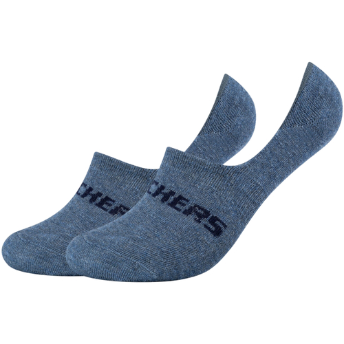 Dodatki Stopki Skechers 2PPK Mesh Ventilation Footies Socks Niebieski