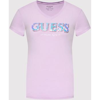 tekstylia Damskie T-shirty i Koszulki polo Guess W2GI05 J1300 Fioletowy
