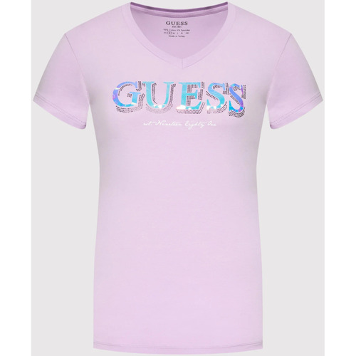 tekstylia Damskie T-shirty i Koszulki polo Guess W2GI05 J1300 Fioletowy