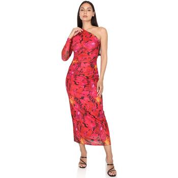 tekstylia Damskie Sukienki La Modeuse 71714_P168535 Różowy
