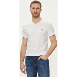 tekstylia Męskie T-shirty z krótkim rękawem Guess U97M01 KCD31 Biały