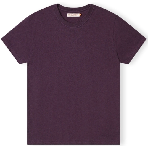tekstylia Męskie T-shirty i Koszulki polo Revolution T-Shirt Regular 1051 - Purple Melange Fioletowy