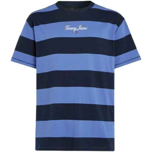tekstylia Męskie T-shirty z krótkim rękawem Tommy Jeans DM0DM18655 Niebieski