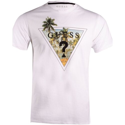 tekstylia Męskie T-shirty z krótkim rękawem Guess X3YI06 KAK91 Biały