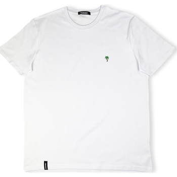 tekstylia Męskie T-shirty i Koszulki polo Organic Monkey Palm Tree T-Shirt - White Biały