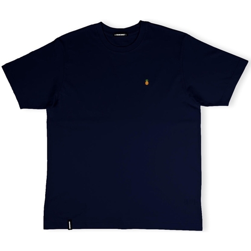 tekstylia Męskie T-shirty i Koszulki polo Organic Monkey Fine Apple T-Shirt - Navy Niebieski