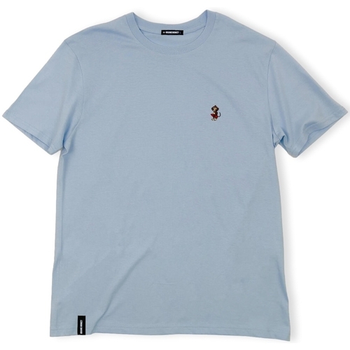 tekstylia Męskie T-shirty i Koszulki polo Organic Monkey Monkey Watch T-Shirt - Blue Macarron Niebieski