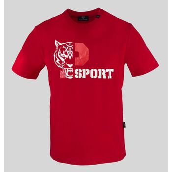tekstylia Męskie T-shirty z krótkim rękawem Philipp Plein Sport - tips410 Czerwony