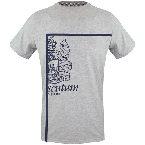 tekstylia Męskie T-shirty z krótkim rękawem Aquascutum - tsia127 Szary