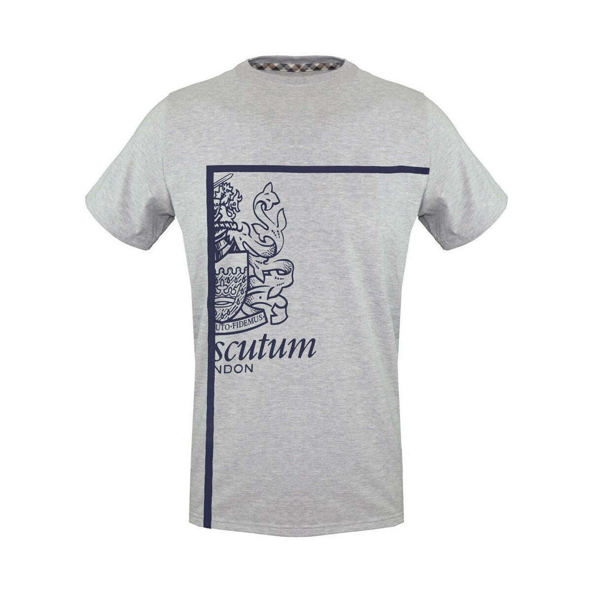 tekstylia Męskie T-shirty z krótkim rękawem Aquascutum - tsia127 Szary
