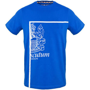 tekstylia Męskie T-shirty z krótkim rękawem Aquascutum - tsia127 Niebieski