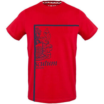 tekstylia Męskie T-shirty z krótkim rękawem Aquascutum - tsia127 Czerwony
