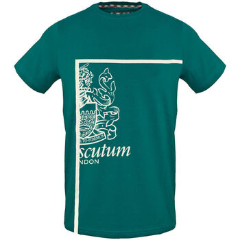 tekstylia Męskie T-shirty z krótkim rękawem Aquascutum - tsia127 Zielony