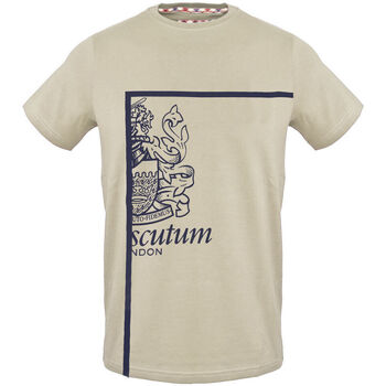 tekstylia Męskie T-shirty z krótkim rękawem Aquascutum tsia127 12 brown Brązowy