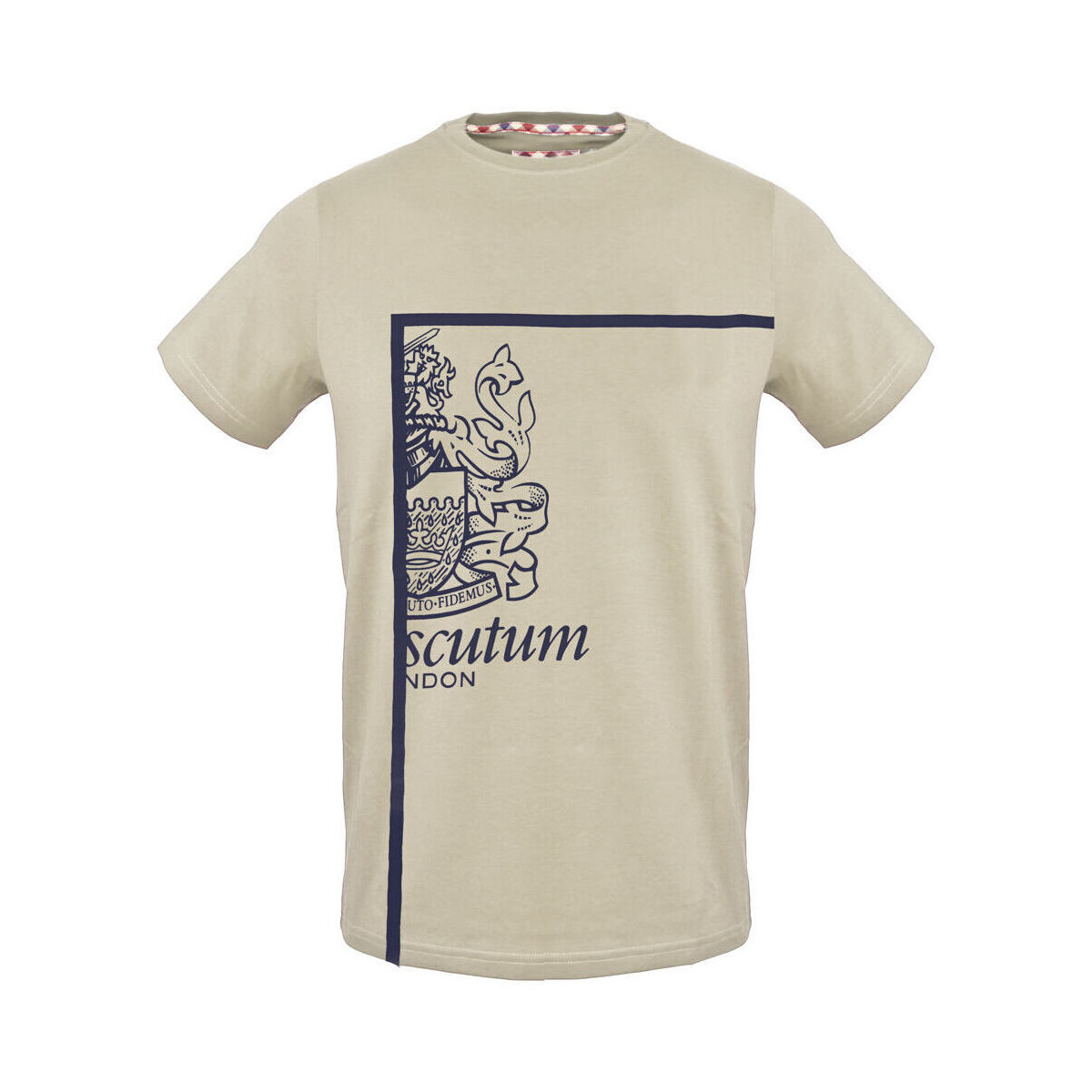 tekstylia Męskie T-shirty z krótkim rękawem Aquascutum tsia127 12 brown Brązowy