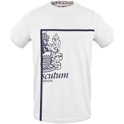 tekstylia Męskie T-shirty z krótkim rękawem Aquascutum - tsia127 Biały