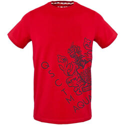 tekstylia Męskie T-shirty z krótkim rękawem Aquascutum - tsia115 Czerwony