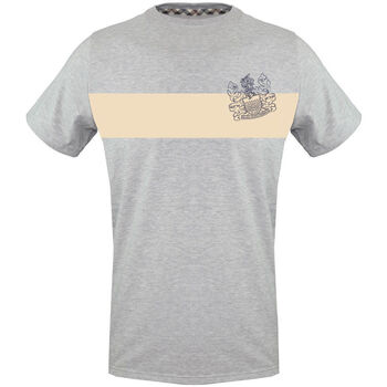 tekstylia Męskie T-shirty z krótkim rękawem Aquascutum tsia103 94 grey Szary
