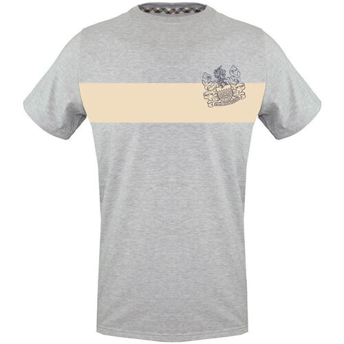 tekstylia Męskie T-shirty z krótkim rękawem Aquascutum - tsia103 Szary