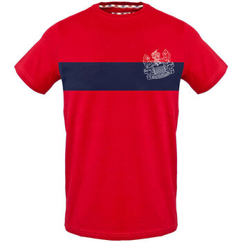 tekstylia Męskie T-shirty z krótkim rękawem Aquascutum - tsia103 Czerwony