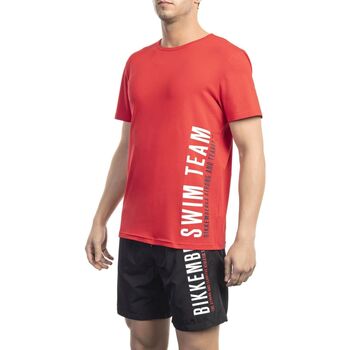 tekstylia Męskie T-shirty z krótkim rękawem Bikkembergs - bkk1mts04 Czerwony