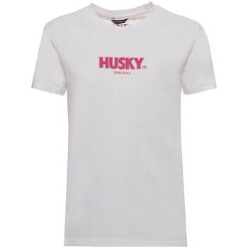 tekstylia Damskie T-shirty z krótkim rękawem Husky - hs23bedtc35co296-sophia Biały