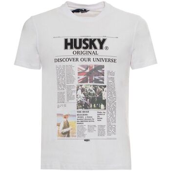 tekstylia Męskie T-shirty z krótkim rękawem Husky - hs23beutc35co196-tyler Biały