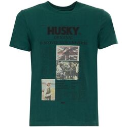 tekstylia Męskie T-shirty z krótkim rękawem Husky - hs23beutc35co196-tyler Zielony