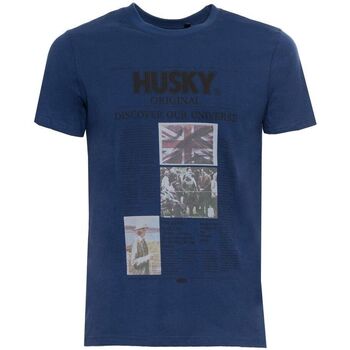 tekstylia Męskie T-shirty z krótkim rękawem Husky - hs23beutc35co196-tyler Niebieski