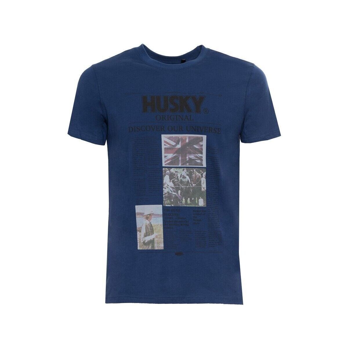 tekstylia Męskie T-shirty z krótkim rękawem Husky - hs23beutc35co196-tyler Niebieski
