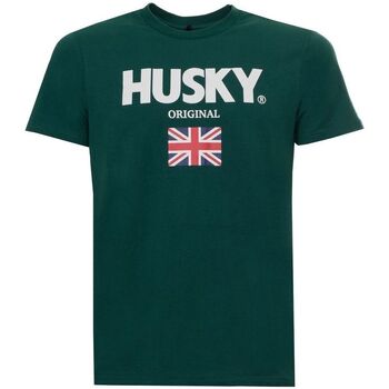 tekstylia Męskie T-shirty z krótkim rękawem Husky - hs23beutc35co177-john Zielony