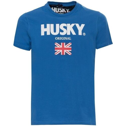 tekstylia Męskie T-shirty z krótkim rękawem Husky - hs23beutc35co177-john Niebieski