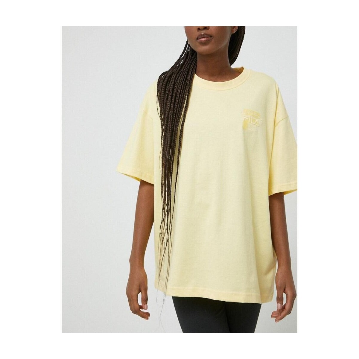 tekstylia Damskie T-shirty z krótkim rękawem Fila - faw0442 Żółty