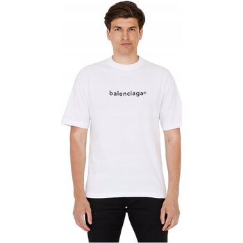 tekstylia Męskie T-shirty z krótkim rękawem Balenciaga 620969 TIV50 Biały