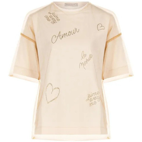 tekstylia Damskie T-shirty i Koszulki polo Rinascimento CFC0119189003 Bezbarwny