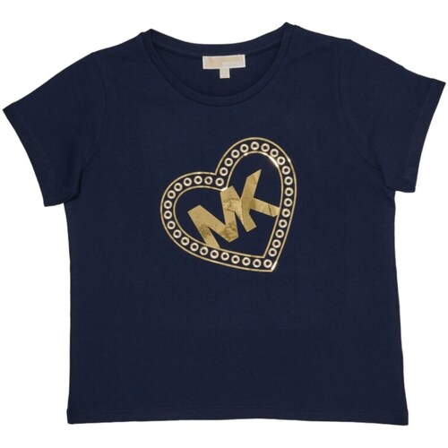 tekstylia Dziewczynka T-shirty z krótkim rękawem MICHAEL Michael Kors R30006 Niebieski