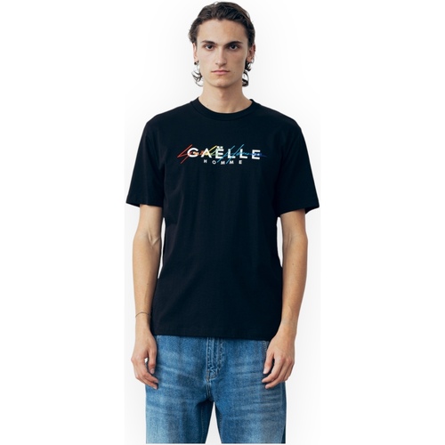 tekstylia Męskie T-shirty i Koszulki polo GaËlle Paris GAABM00134PTTS0043 NE01 Czarny