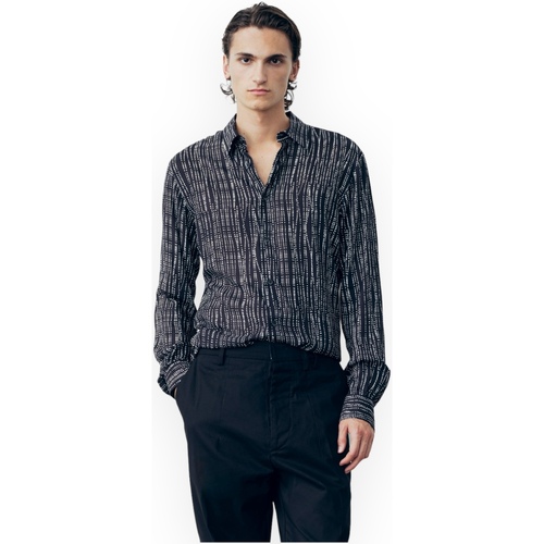 tekstylia Męskie Koszule z długim rękawem GaËlle Paris GAABM00041PTTS0112 NB01 Czarny
