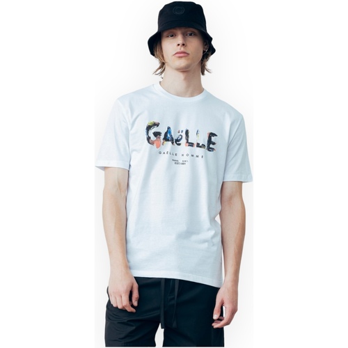 tekstylia Męskie T-shirty i Koszulki polo GaËlle Paris GAABM00129PTTS0043 BI01 Biały