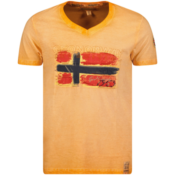 tekstylia Męskie T-shirty z krótkim rękawem Geo Norway SW1561HGN-ORANGE Pomarańczowy