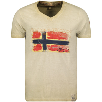 tekstylia Męskie T-shirty z krótkim rękawem Geo Norway SW1561HGN-BEIGE Beżowy