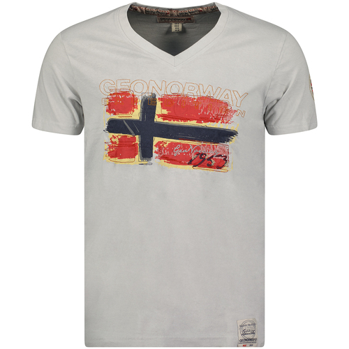 tekstylia Męskie T-shirty z krótkim rękawem Geo Norway SW1561HGN-LIGHT GREY Szary