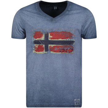 tekstylia Męskie T-shirty z krótkim rękawem Geo Norway SW1561HGN-NAVY Niebieski