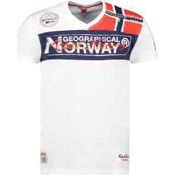 tekstylia Męskie T-shirty z krótkim rękawem Geographical Norway SX1130HGN-White Biały