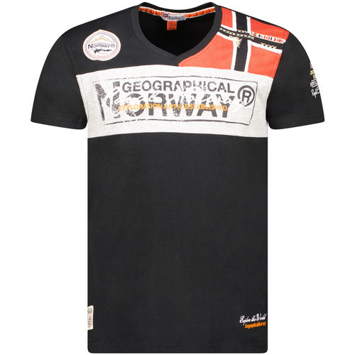tekstylia Męskie T-shirty z krótkim rękawem Geographical Norway SX1130HGN-Black Czarny